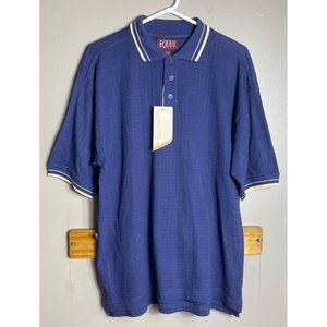 Equus Shirt Blue Golf Polo Short Sleeve NWT Cotton Blend Mens Size M